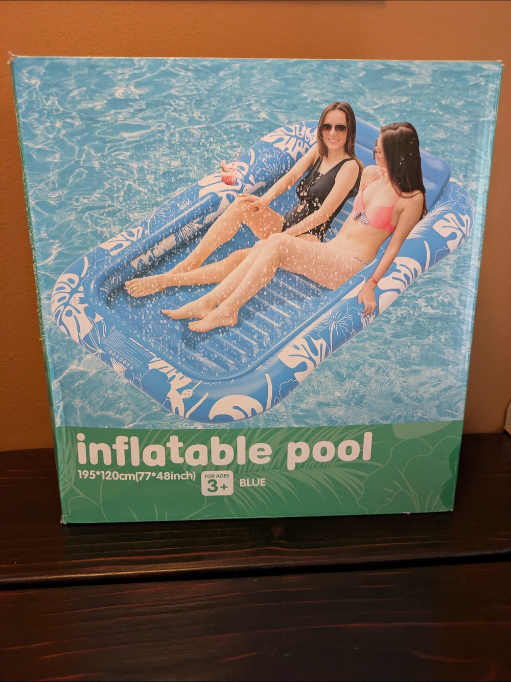 Blue Inflatable with Tropical Print